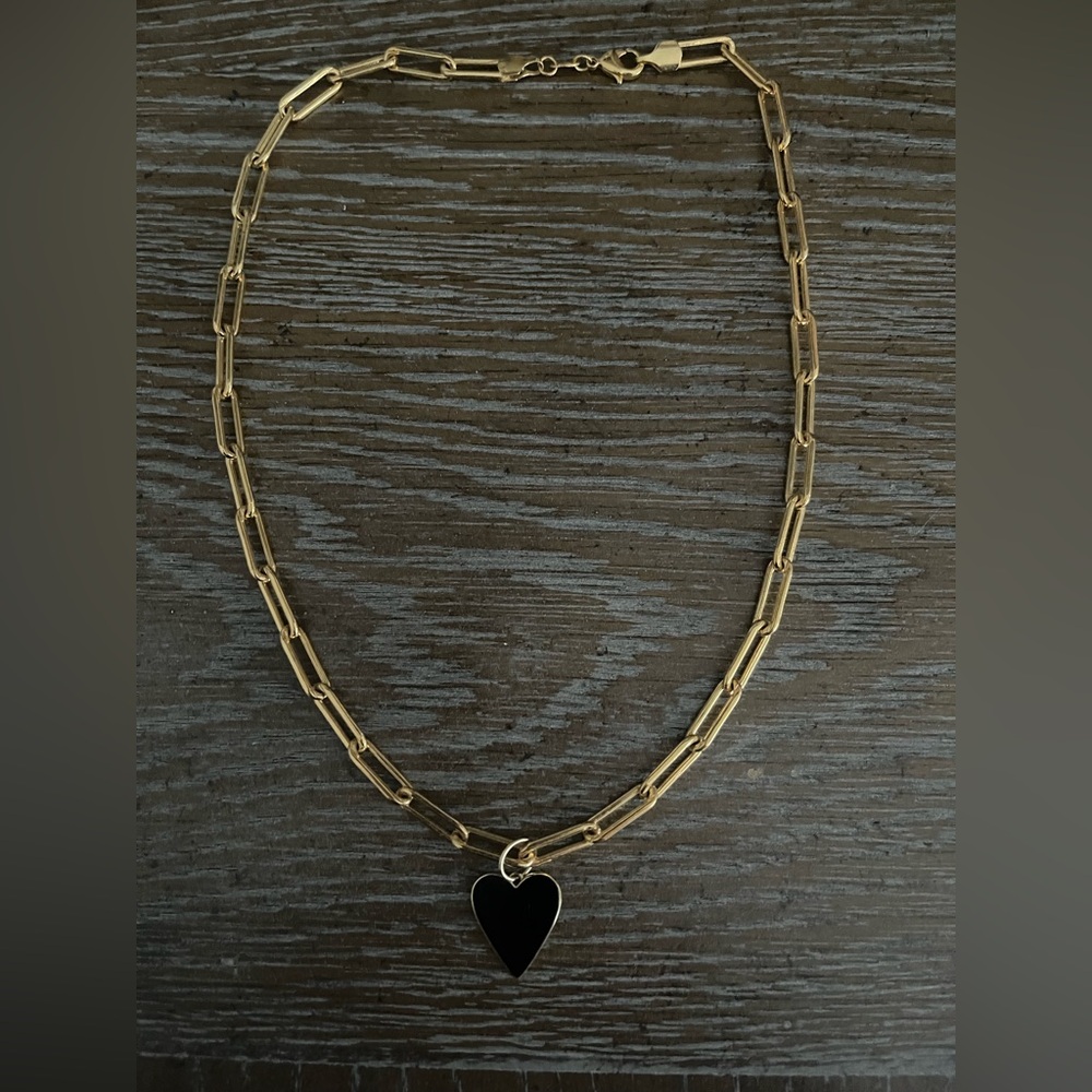 Gold Heart Pendant Necklace